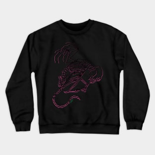 Pink and black cat Crewneck Sweatshirt